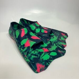 Speedo kids swim fin size M (1-2 youth) marbled multicolor swimming pool
